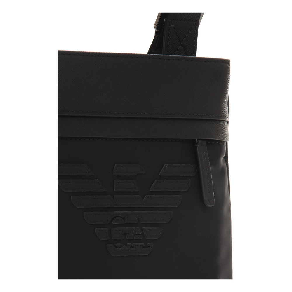 Emporio Armani Logo Schoudertas Black Heren