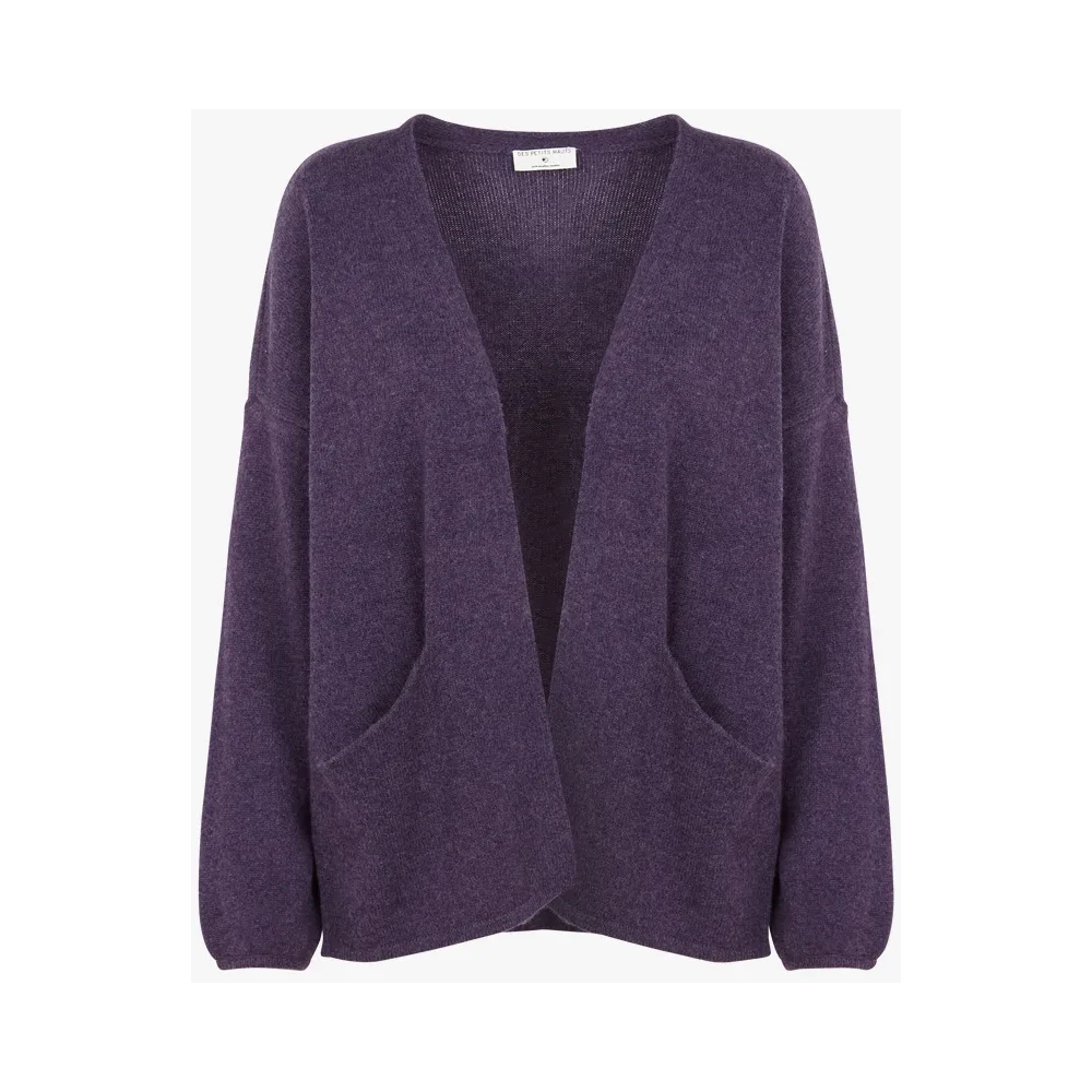 Des Petits Hauts Losse Paarse Wollen Cardigan voor Vrouwen Purple Dames