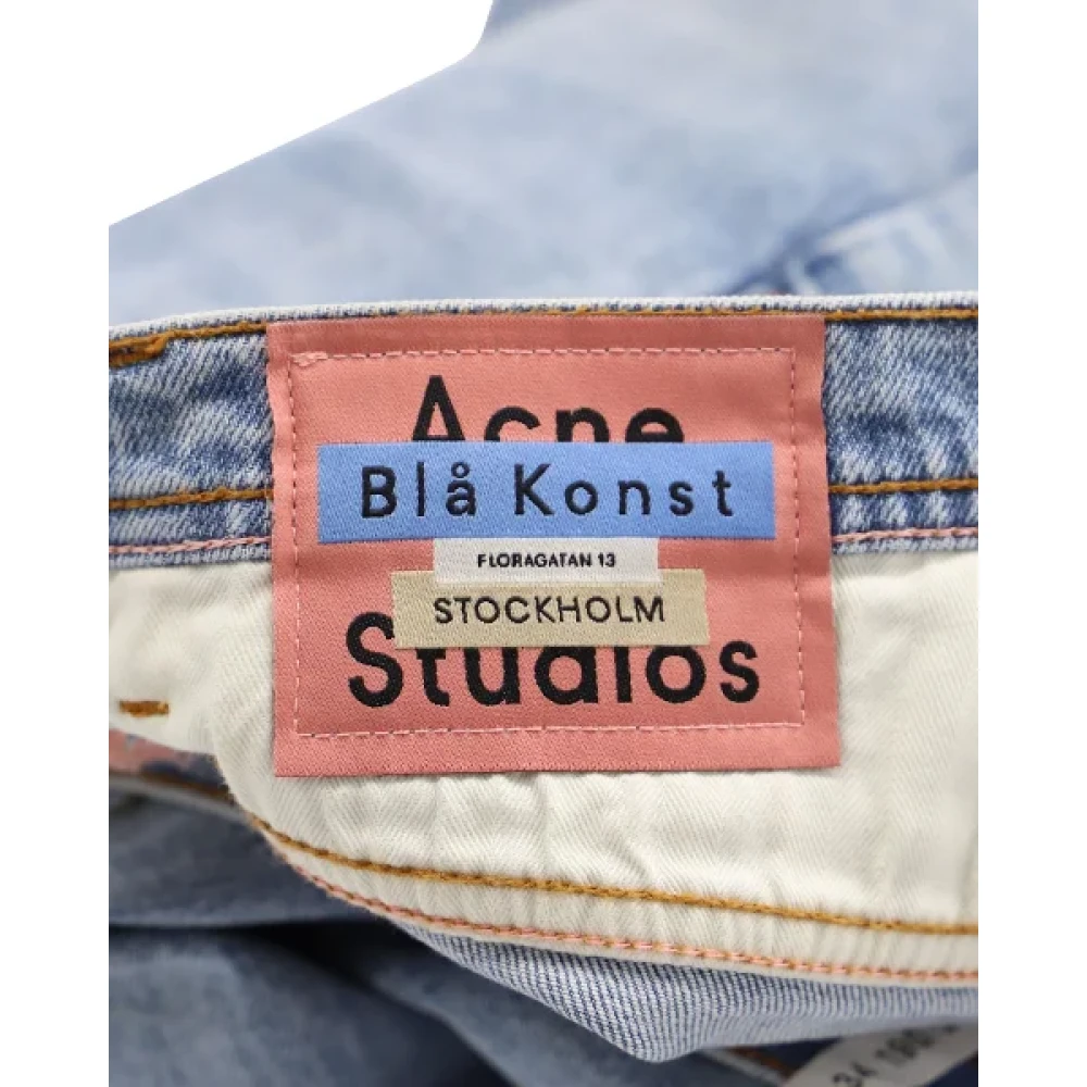 Acne Studios Pre-owned Cotton jeans Blue Heren