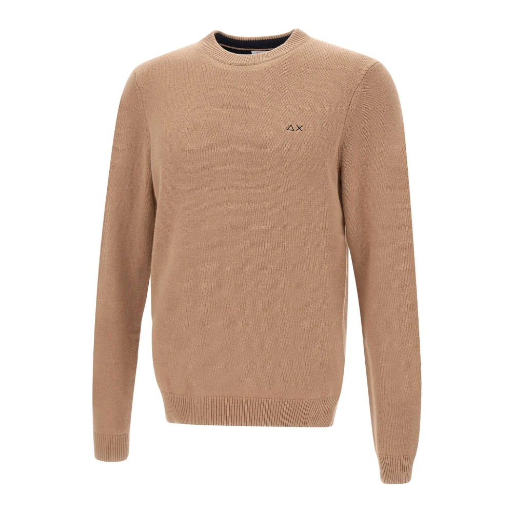 Sun68 Heren Woltrui Beige Ronde Hals Beige Heren