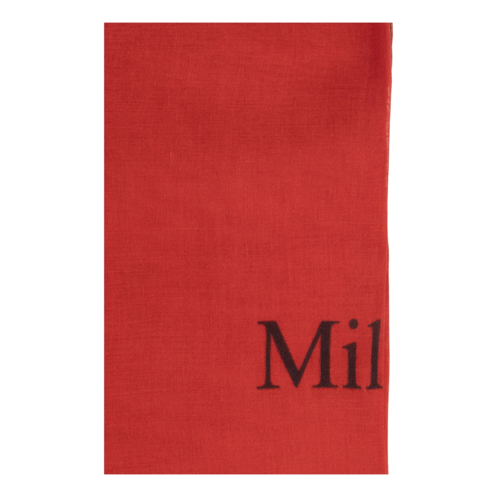 Moschino Sjaal met logo Red Dames