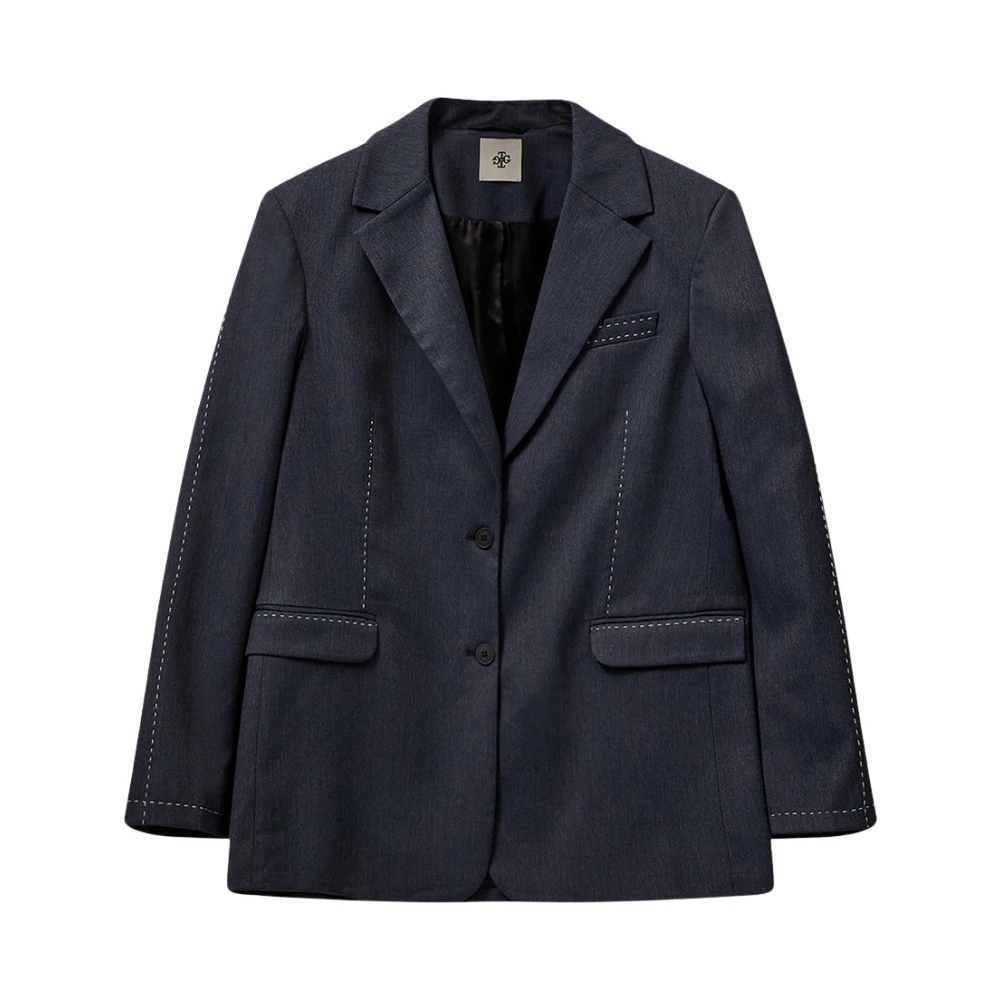 The Garment Blue Hand-Stitched Blazer With Modern Twist - Female - Blazers - Xs - Jackets