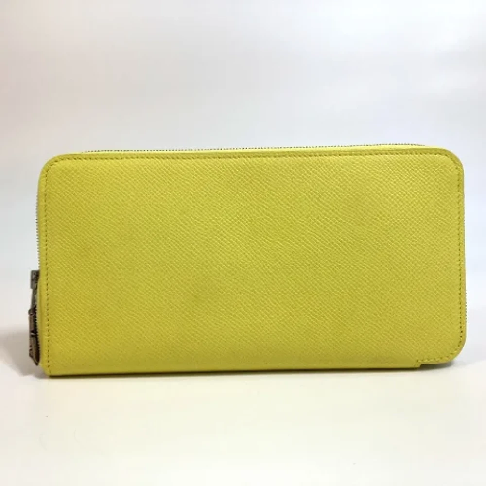 Hermès Vintage Pre-owned Leather wallets Yellow Dames