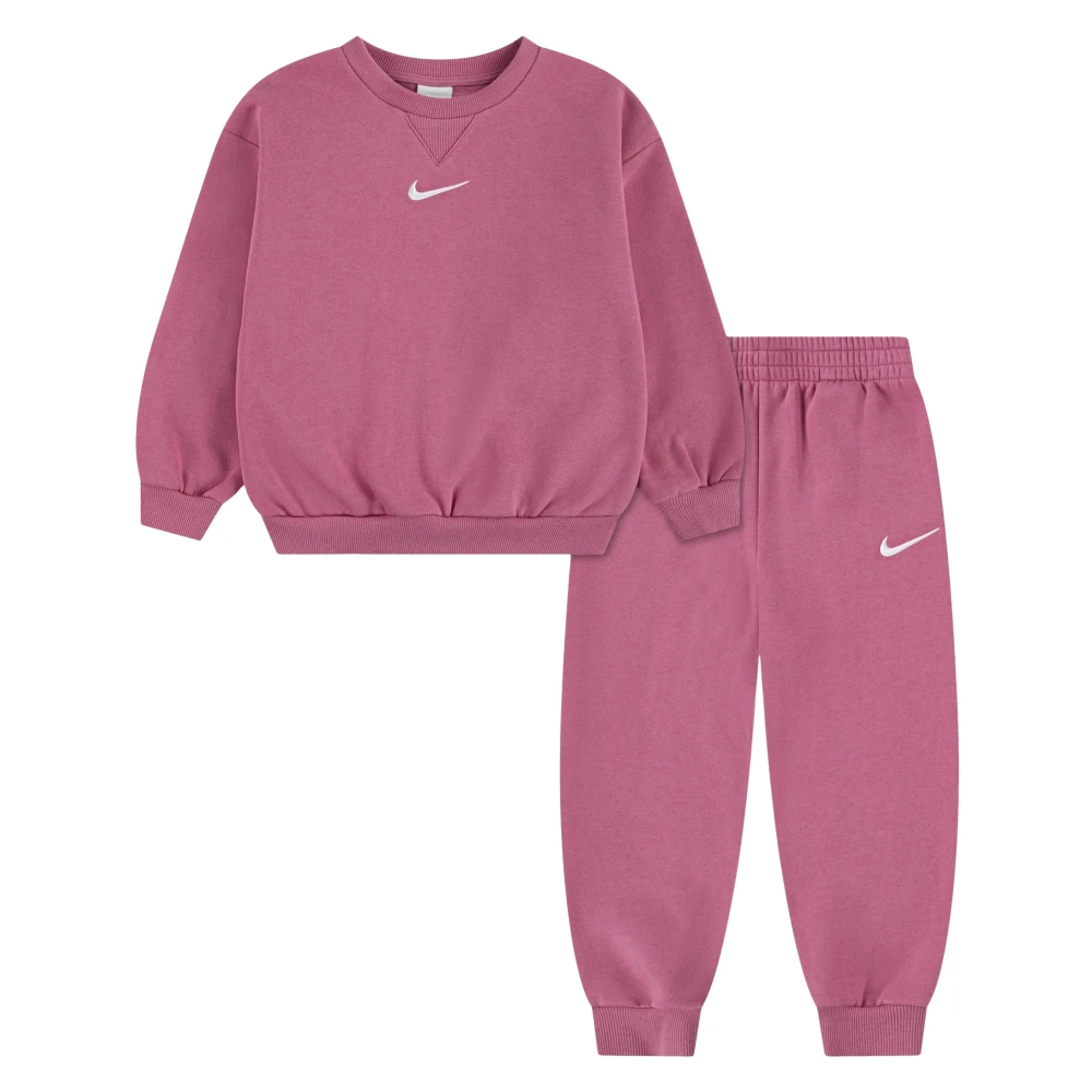 Nike Girls Pink Kids Sport Sets, 5 Y, Essential Fleece Tracksuit