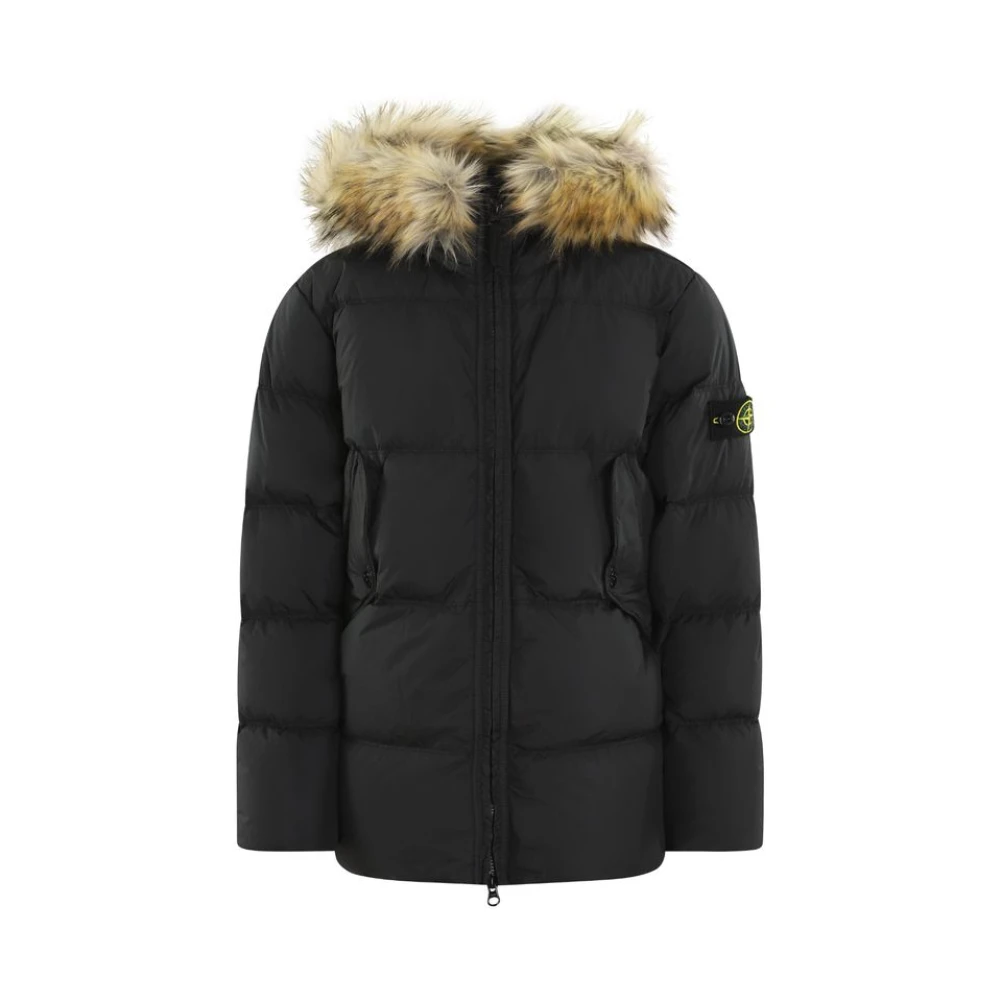 Stone Island , Winter Jackets, Unisex, Black, 8 Y | 128 Cm, Short Parka
