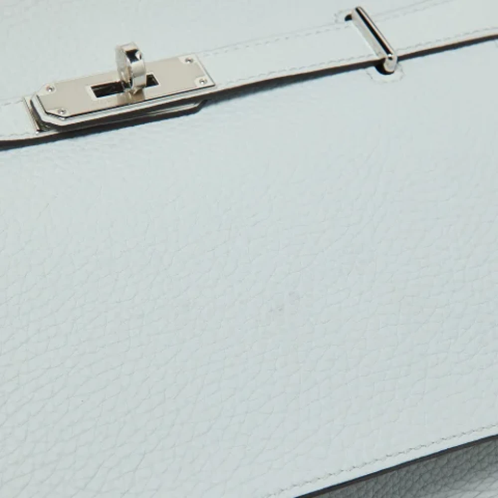 Hermès Vintage Pre-owned Leather shoulder-bags Blue Dames
