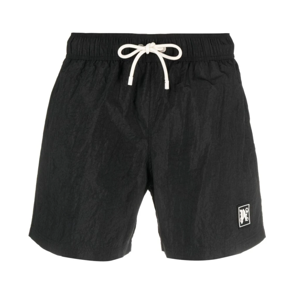 Palm Angels Men's Black Swim Shorts