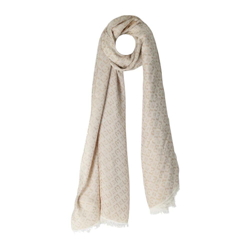 Liu Jo Vrouw Beige Accessoires Dames, One Size, Logo Sjaal