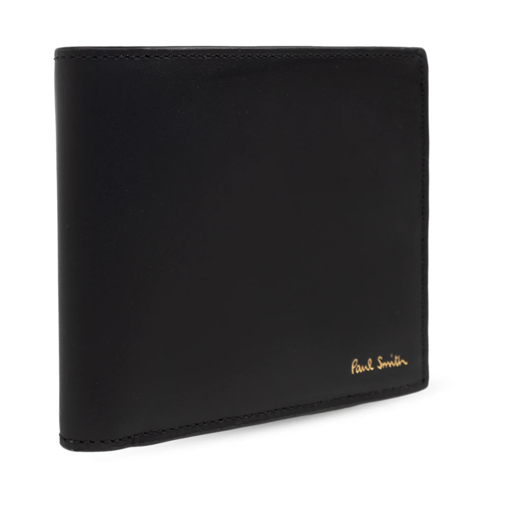 Paul Smith Opvouwbare portemonnee met logo Black Heren