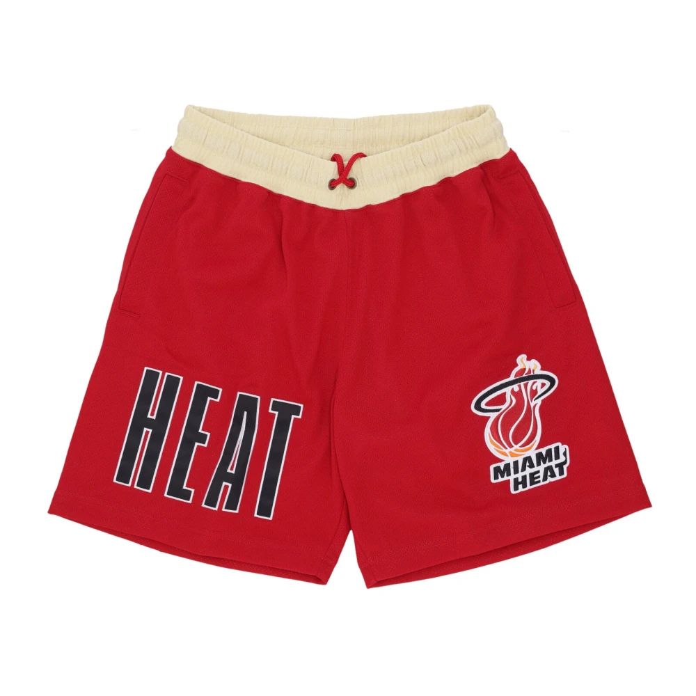 Mitchell & Ness Miami Heat Basketbalshorts Vintage Stijl Red Heren