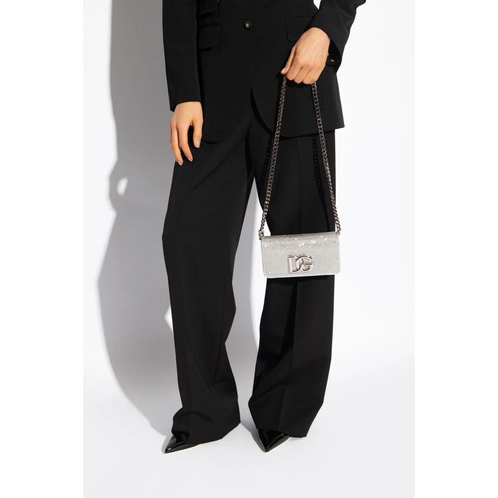 Dolce & Gabbana Schoudertas met kristallen Gray Dames