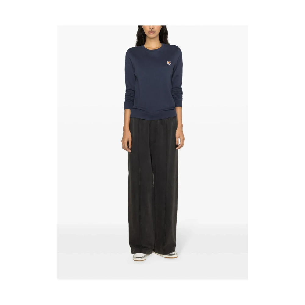Maison Kitsuné Navy Blue Chillax Fox Sweatshirt Blue Dames