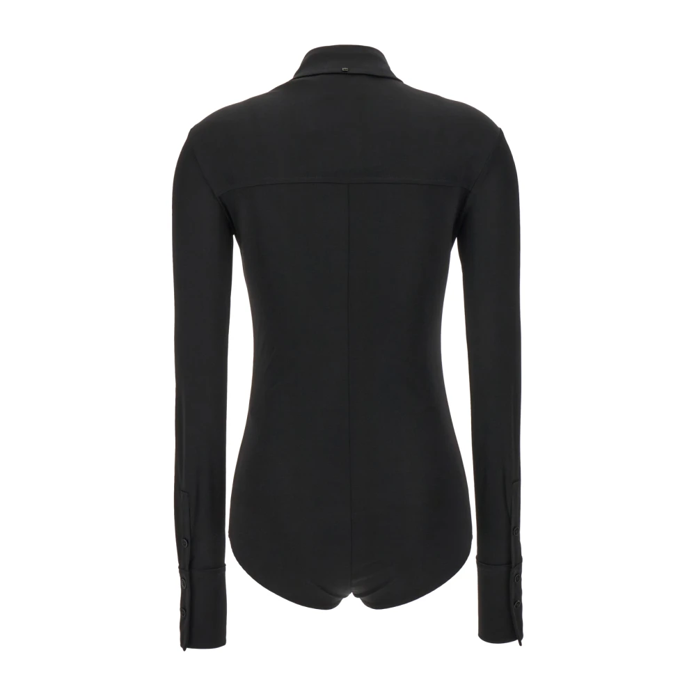 SPORTMAX Stijlvolle Top met Maglie Design Black Dames