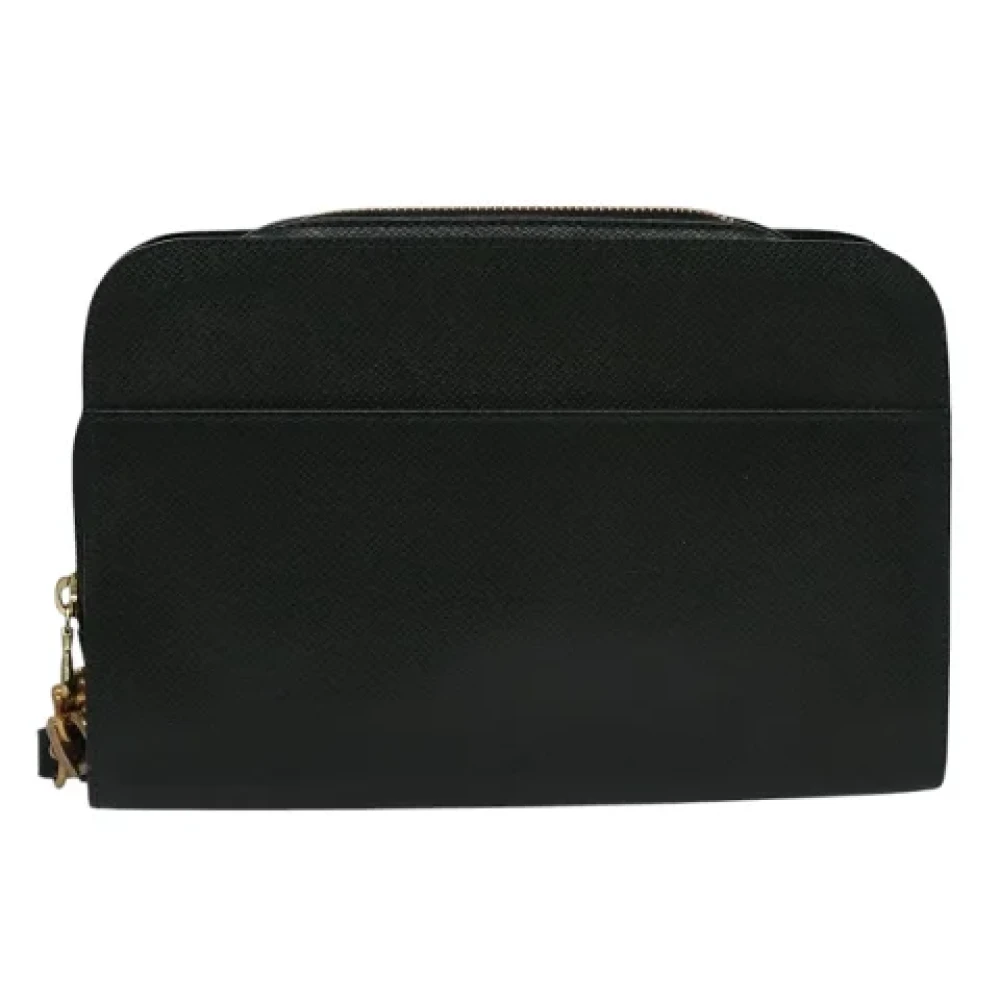 Louis Vuitton Vintage Pre-owned Leather clutches Green Dames