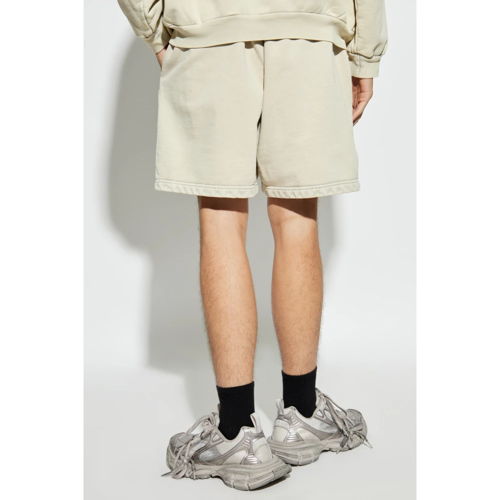 Balenciaga Logo shorts Beige Heren