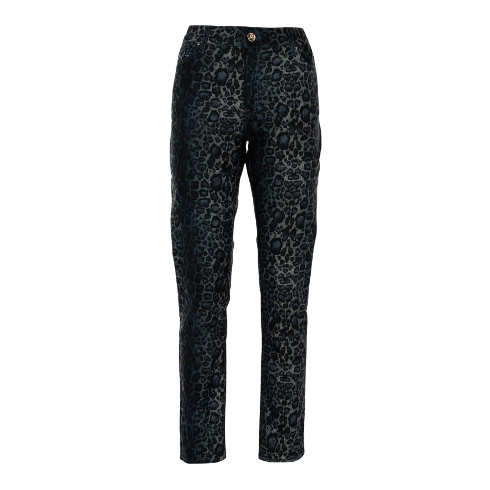 Fracomina Hoge taille skinny animalier jeans Blue Dames