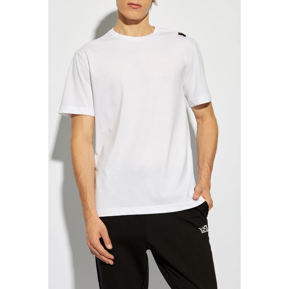 Emporio Armani EA7 T-shirt met logo White Heren