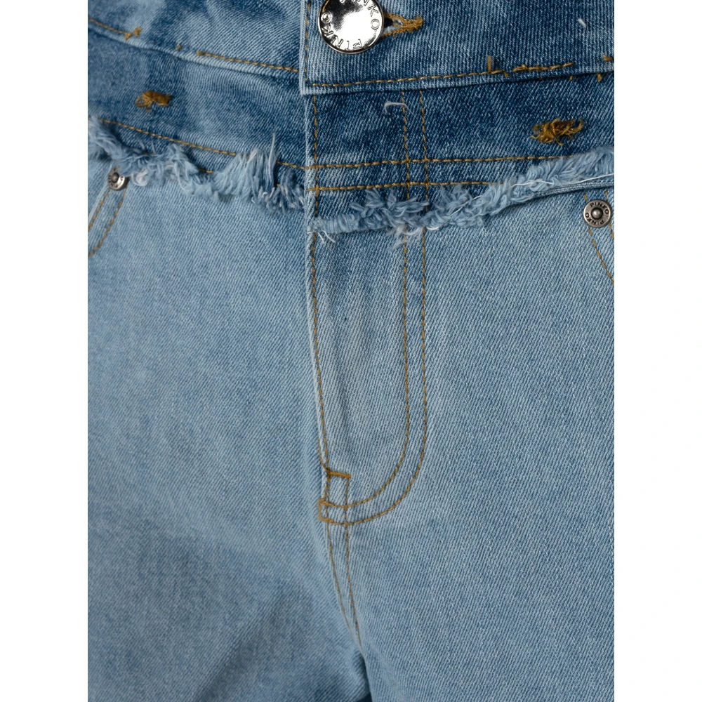 pinko Denim Shorts met Stijlvolle Details Blue Dames