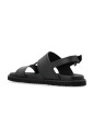 black-buckle-sandals-flat-rubber-sole
