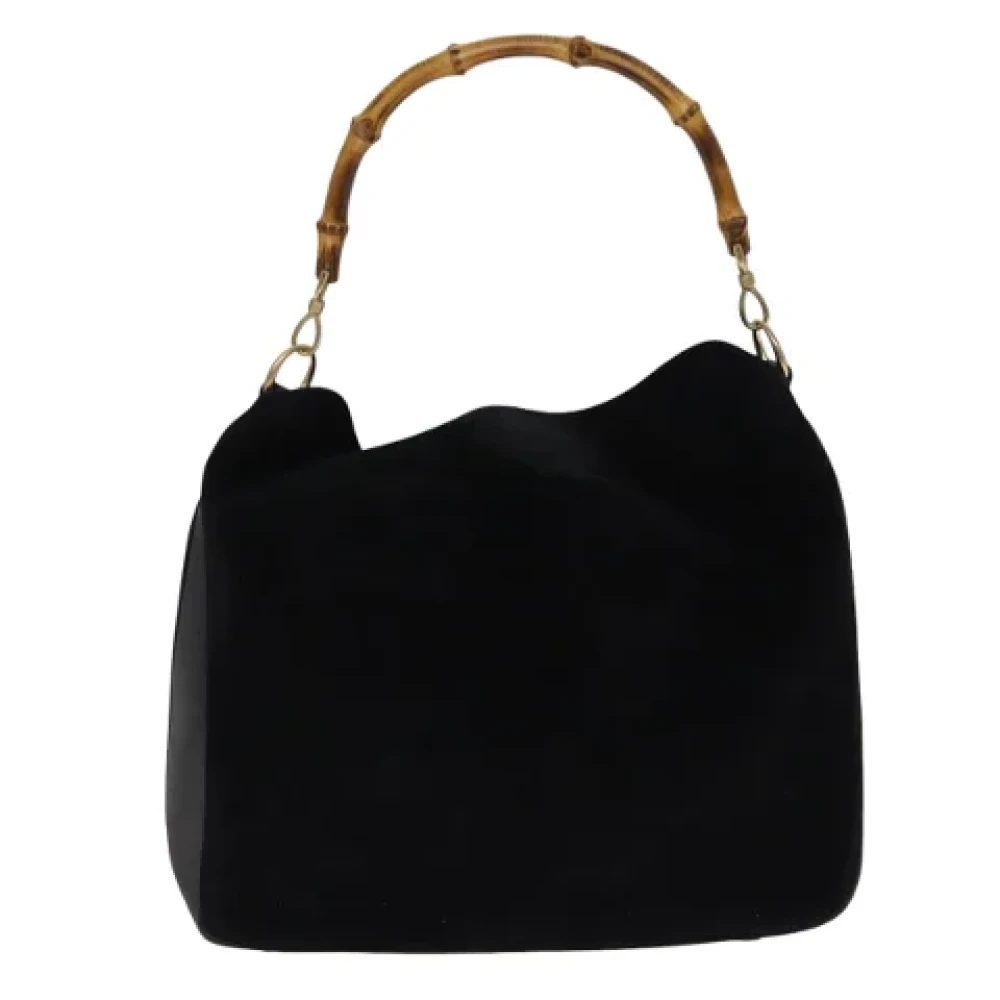 Gucci Vintage Pre-owned Suede handbags Black Dames