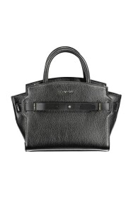 Black Polyurethane Handbag