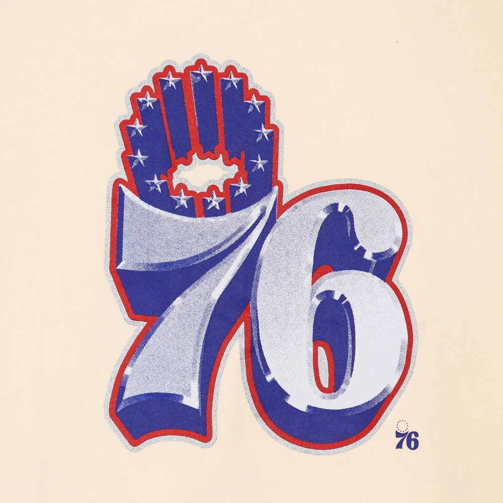 Nike Philadelphia 76ers Logo T-shirt Beige Heren