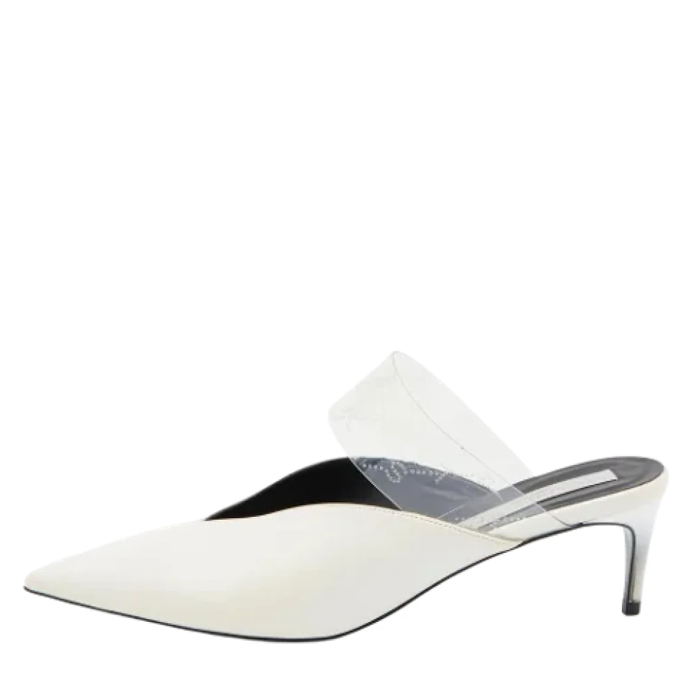 Stella McCartney Pre-owned Pre-owned Tyg mules White, Dam