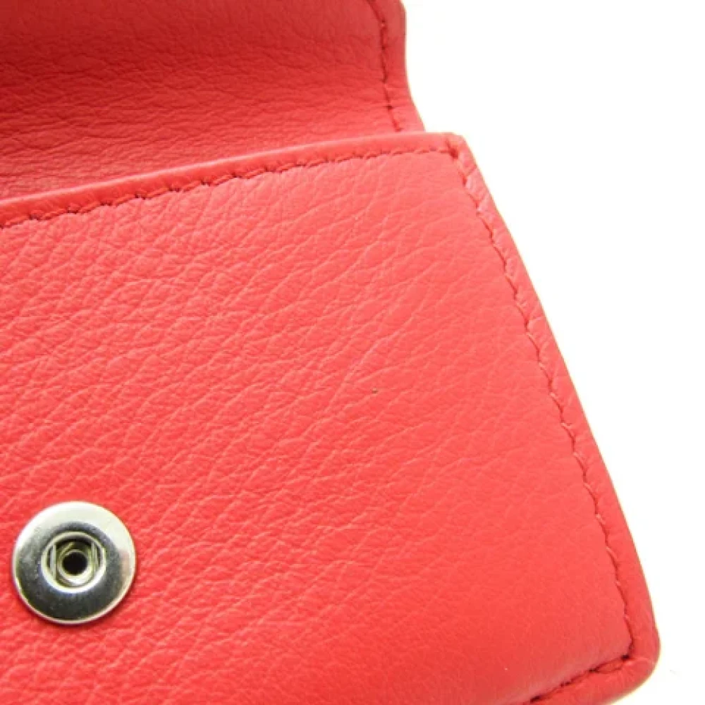 Balenciaga Vintage Pre-owned Leather wallets Red Dames