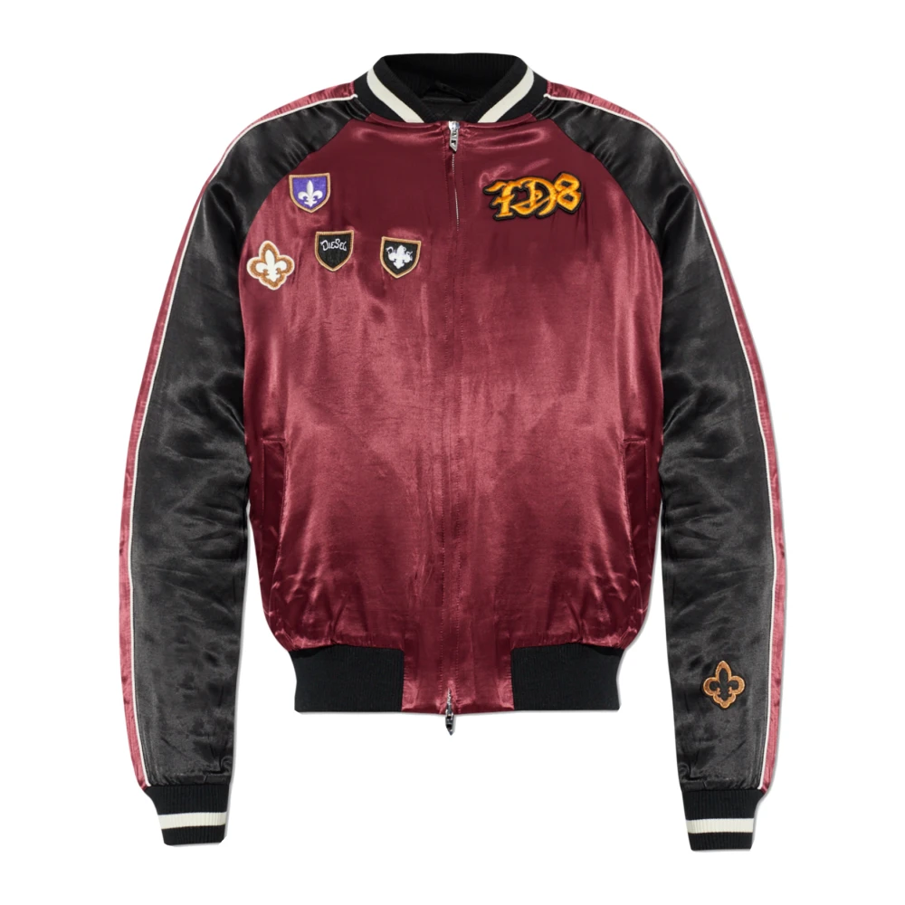Diesel Herr Röd Jackor Xs, Satin Souvenir Jacket