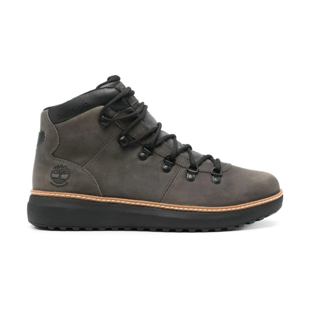 Timberland Men's Gray Lace-Up Boots, 11 Uk, Grey Suede Lace-Up Boots