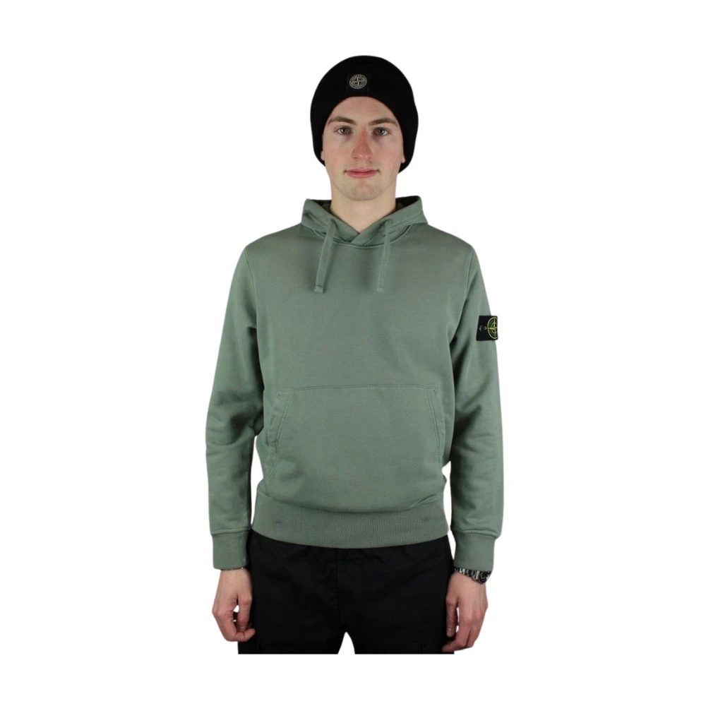 Stone Island Lyxig Musk Felpa Hoodie Green, Herr