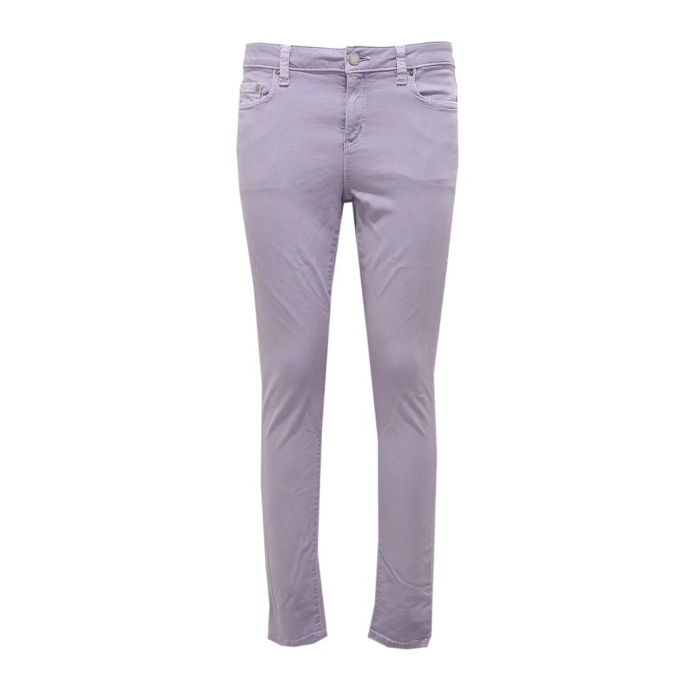 Michael Kors Women's Purple Slim Fit Jeans, 2XS, Lilac Skinny Trousers