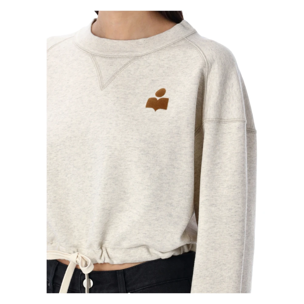 Isabel Marant Étoile Cropped Hoodie Gebreide Kleding Ecru Kameel Gray Dames