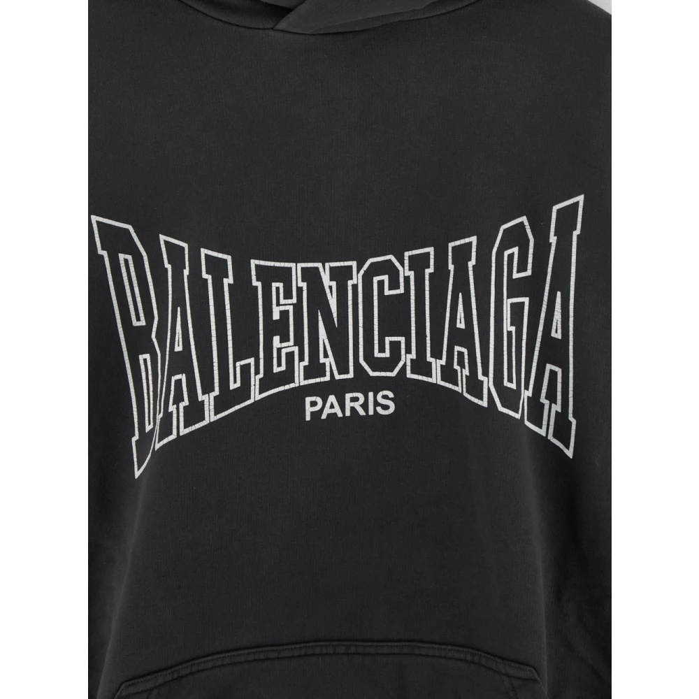 Balenciaga Katoenen Boxing Hoodie Black Heren