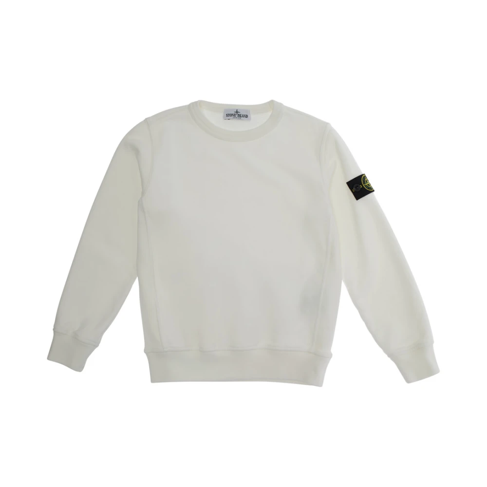 Stone Island Boys White Kids Sweatshirts, 10 Y, Kids Sweatshirt