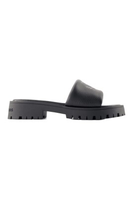 black-leather-slip-on-sandals