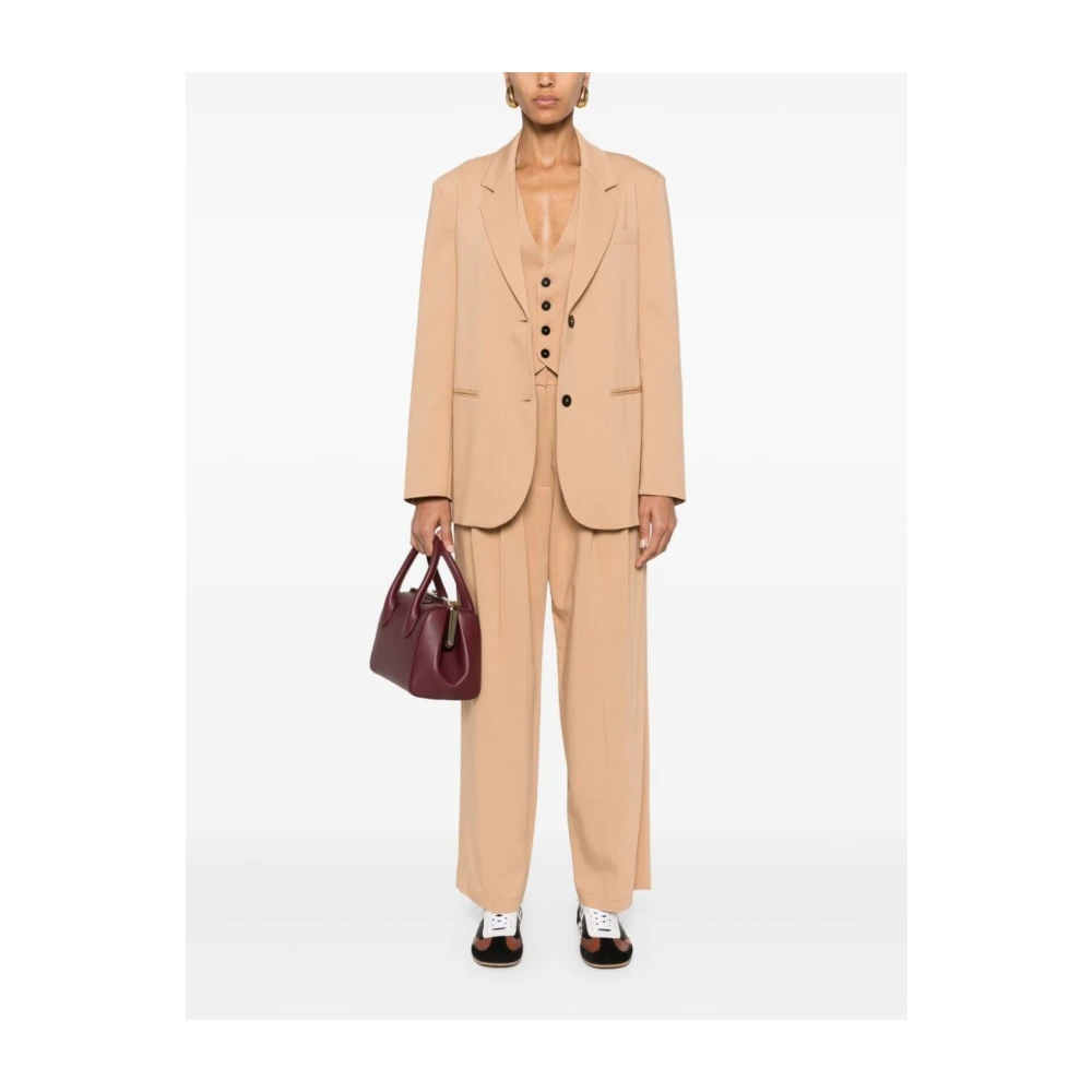 Forte Cachemire Twill Waistcoat Beige Dames