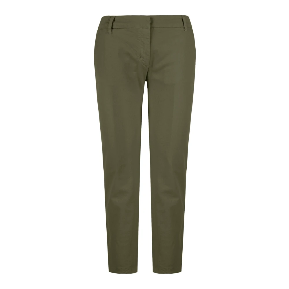 Bomboogie Slim-Fit Trousers, Female, 2XS, Slim-Fit Stretch Chino Trousers Green