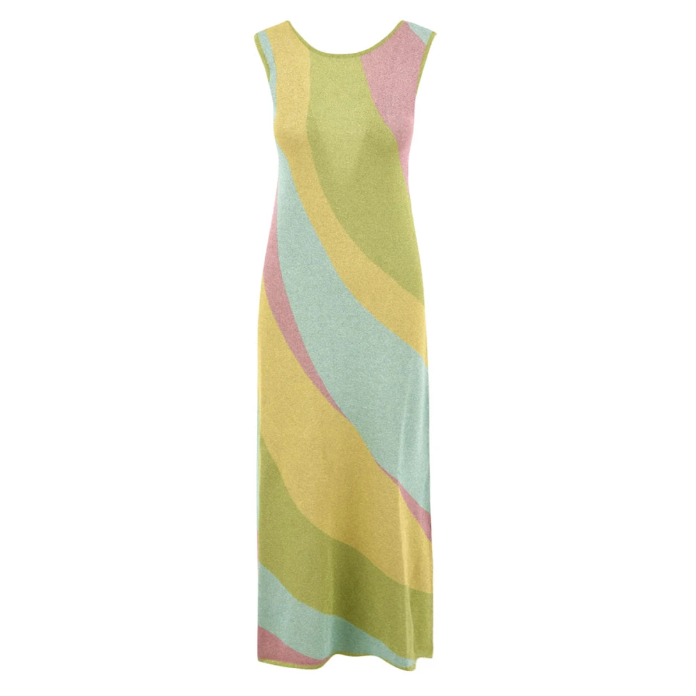 Akep Vestido Largo Jacquard Waves Dresses Mujer Multicolor Xs