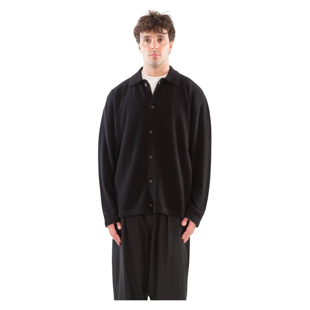 Seven Gauge Kasjmier Overhemd Relaxed Stijl Black Heren