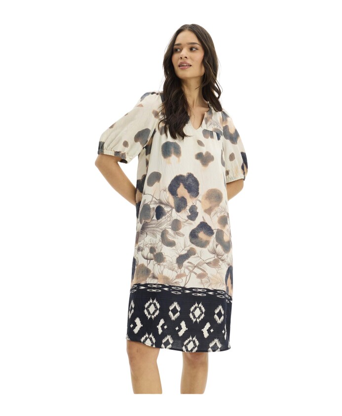 wilma-jurk-met-v-hals-print