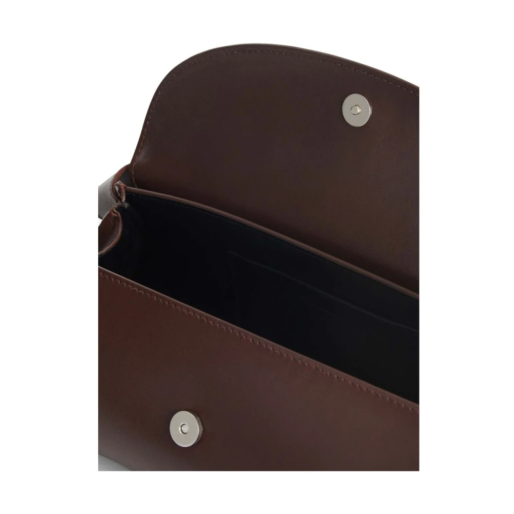 Jil Sander Bruin leren trapeze schoudertas Brown Dames