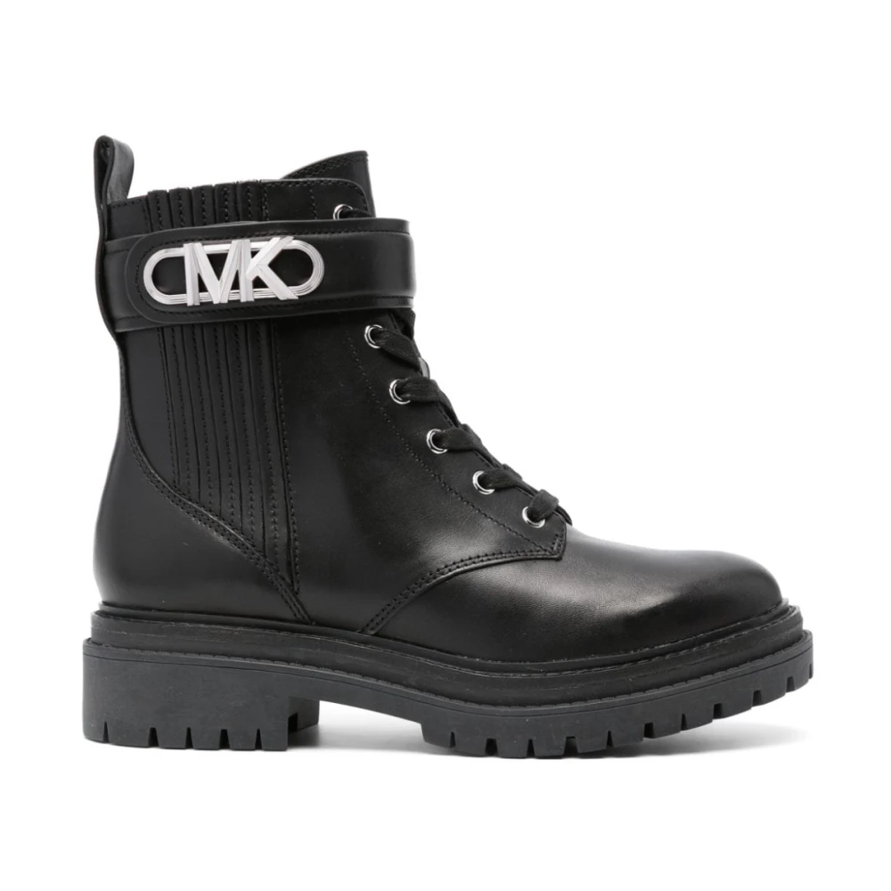 Michael Kors Black Lace-Up Boots, Female, 3 Uk, Parker Ankle Boots