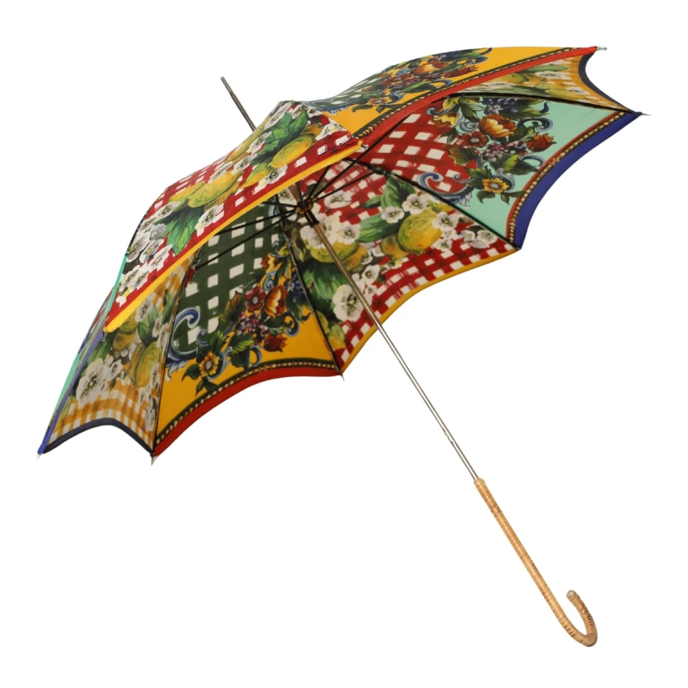 Dolce & Gabbana Carretto Siciliano Print Collapsible Umbrella - Unisex - Umbrellas - Multicolor - One Size - Accessories
