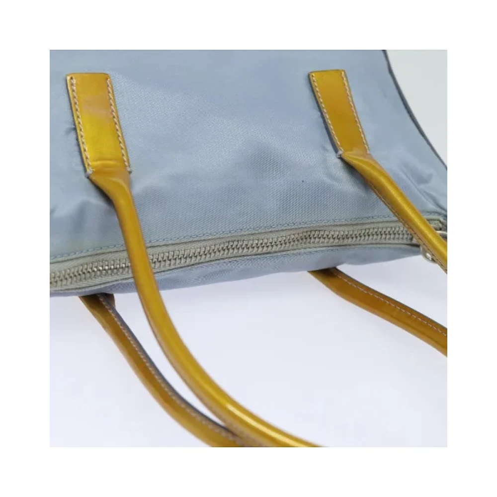 Prada Vintage Pre-owned Nylon handbags Blue Dames