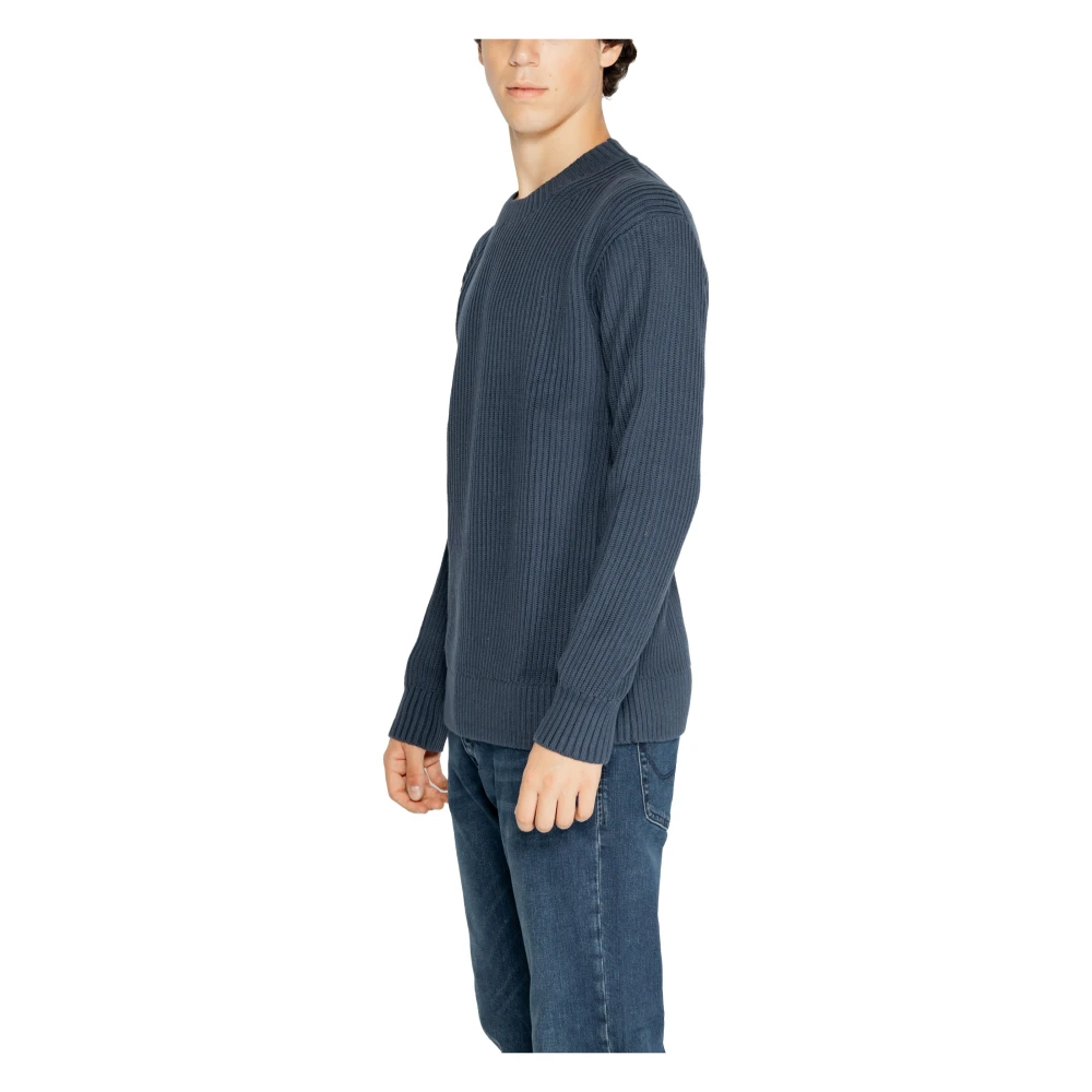 Calvin Klein Jeans Heren Gebreide Kleding Collectie 100% Katoen Blue Heren