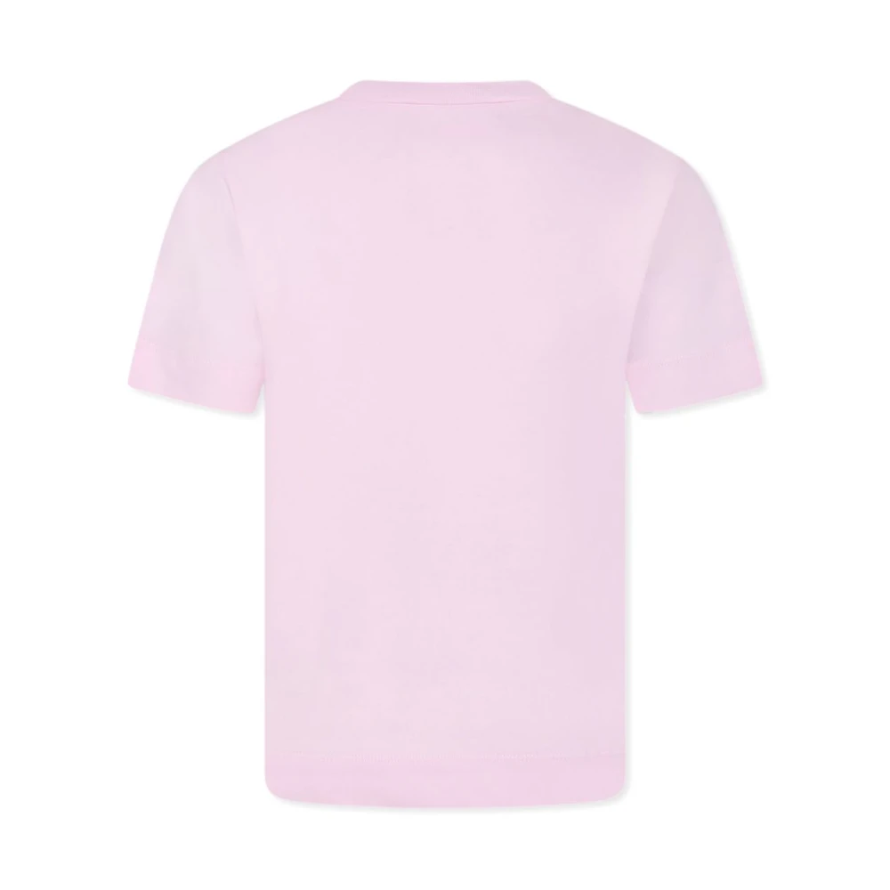 Marni Korte mouwen Jersey T-shirt met Logo Pink Dames