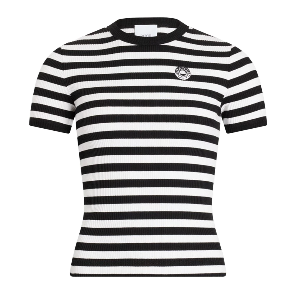 Patou Women's Multicolor Round-Neck Knitwear, M, Striped T-Shirt