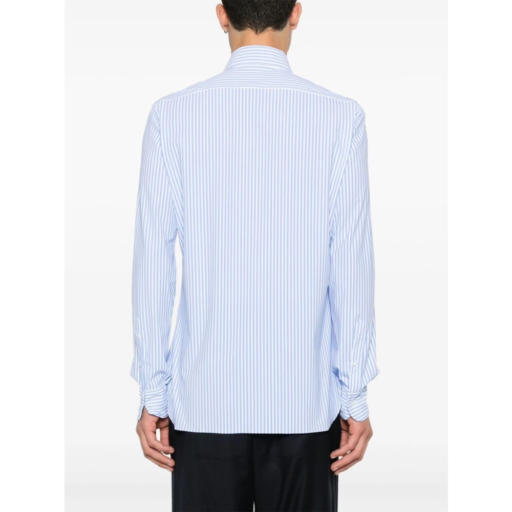 Barba Casual Katoenen Overhemd Blue Heren