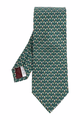 club-print-silk-tie